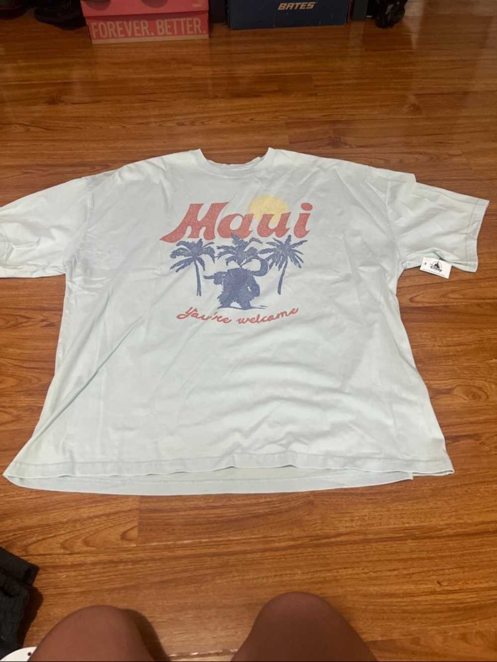 Disney Parks Maui Stitch Surf Graphic T-Shirt XL Organic Cotton New With Tags
